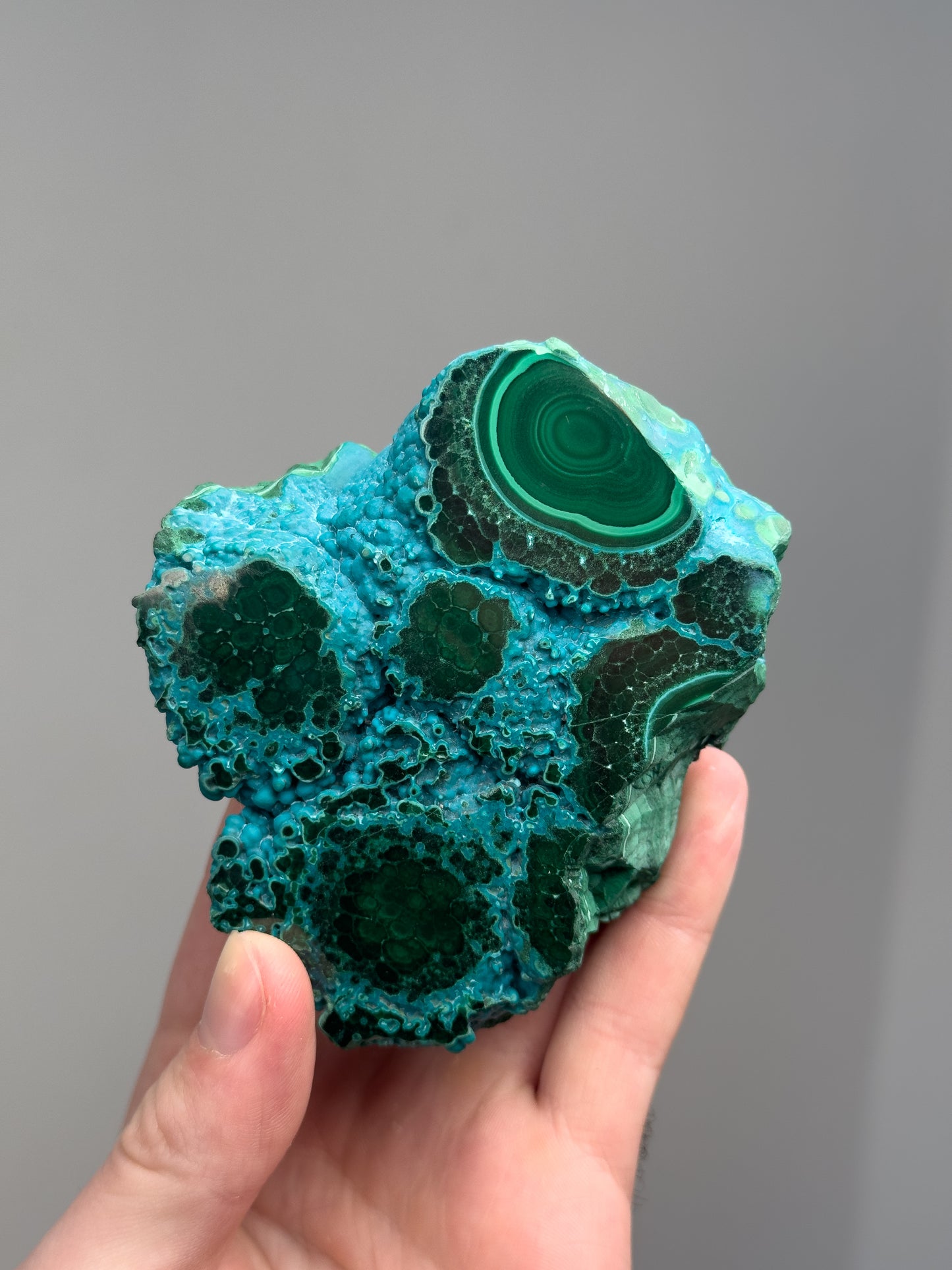 Malachite and chrysocolla slab