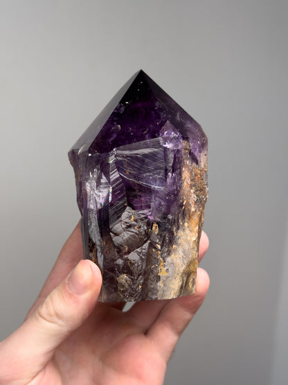 Amethyst half raw tower