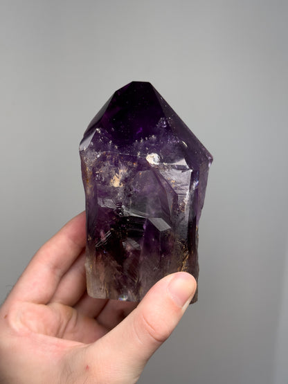 Amethyst half raw tower