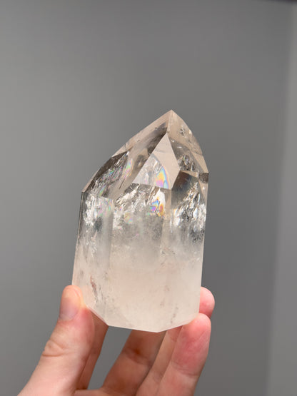 Clear quartz tower