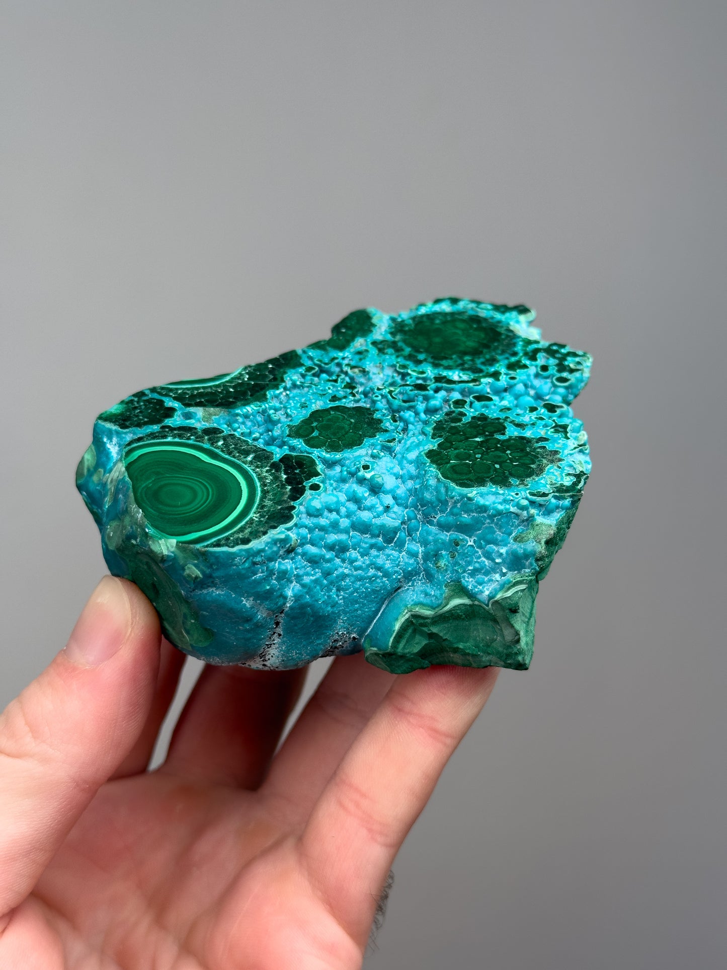 Malachite and chrysocolla slab