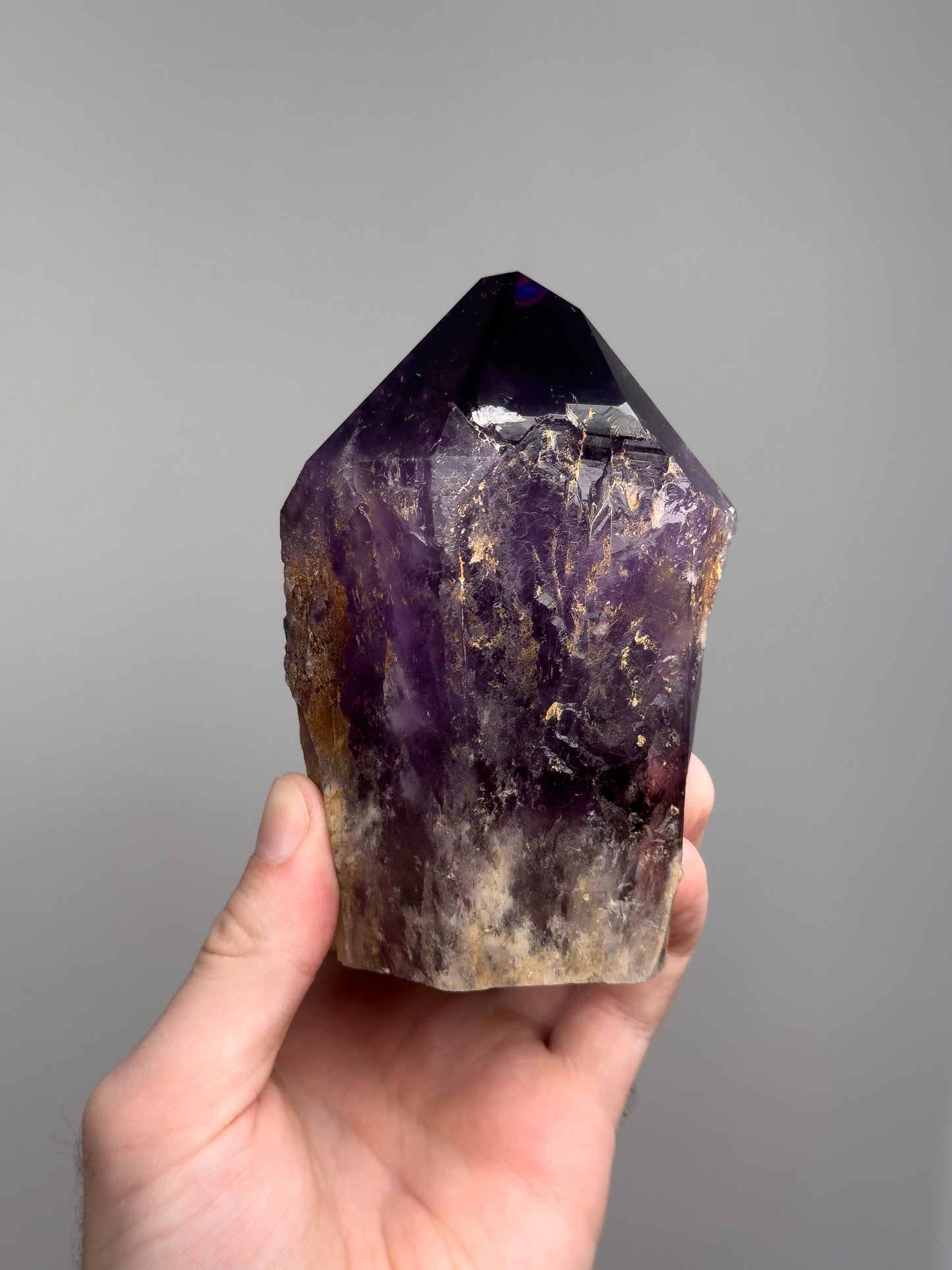 Amethyst half raw tower