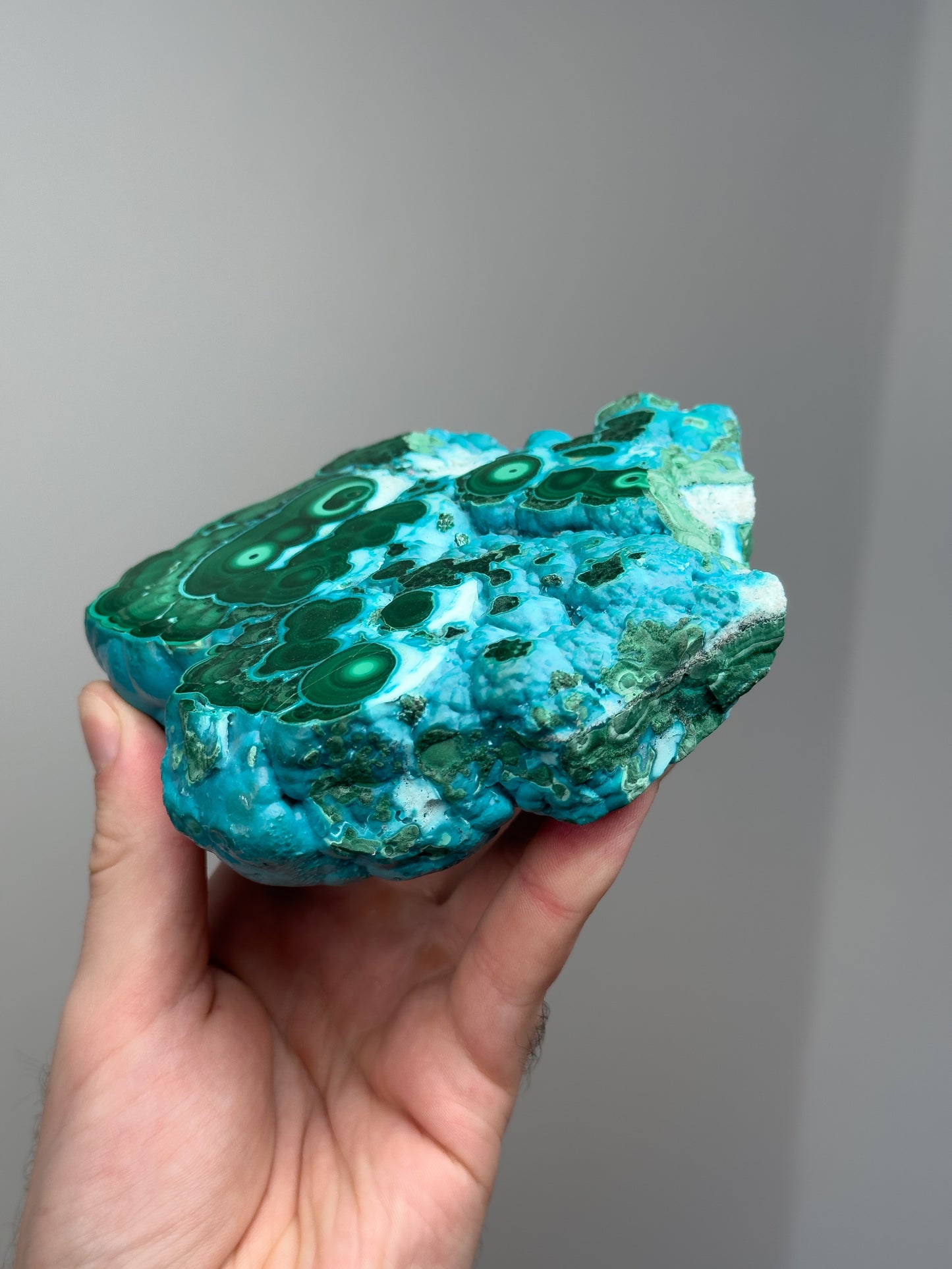 Malachite and chrysocolla slab