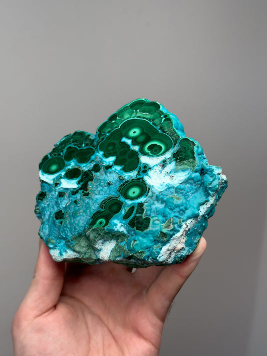 Malachite and chrysocolla slab