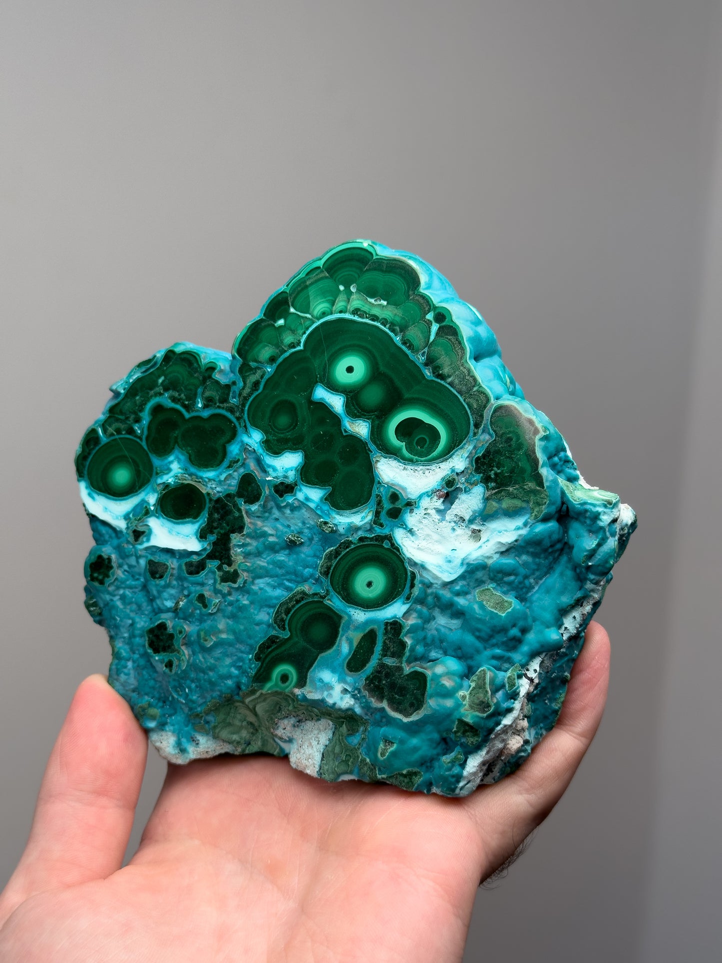 Malachite and chrysocolla slab