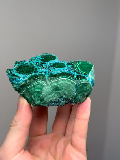 Malachite and chrysocolla slab