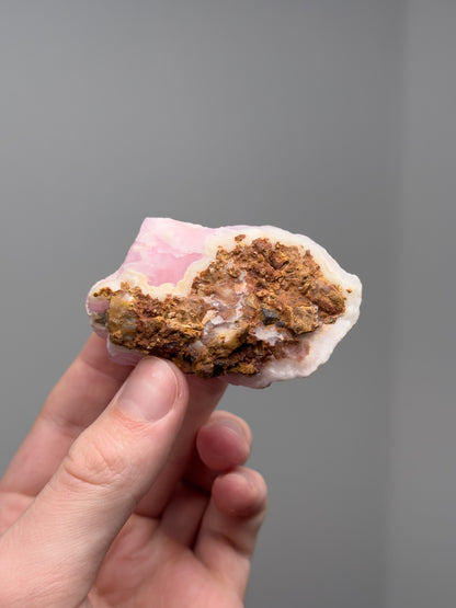 Raw pink aragonite