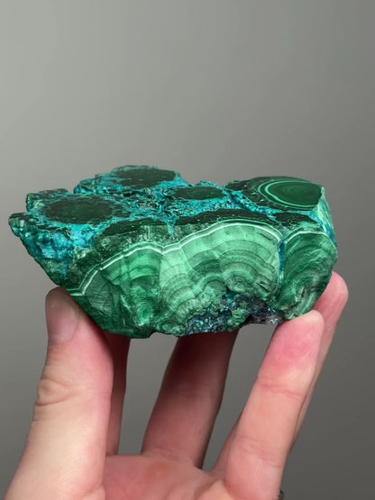 Malachite and chrysocolla slab