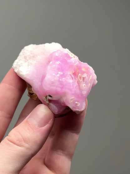 Raw pink aragonite