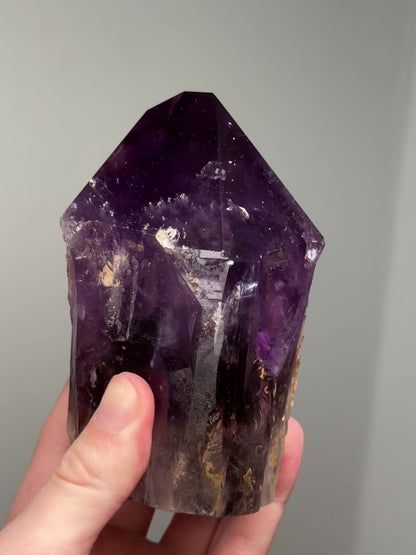 Amethyst half raw tower