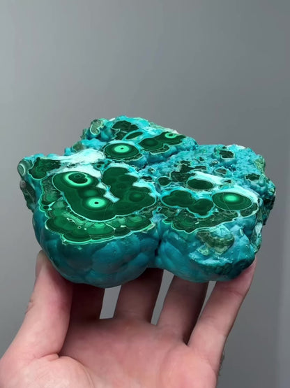 Malachite and chrysocolla slab