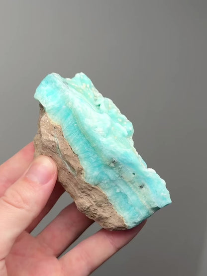 Raw blue aragonite